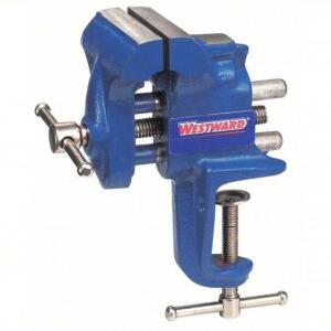 DESCRIPTION: (1) PORTABLE VISE BRAND/MODEL: WESTWARD #10D698 INFORMATION: BLUE SIZE: Std Duty, Uncovered, 2 1/2 in Jaw Face Wd, 2 1/2 in Max Jaw Openi