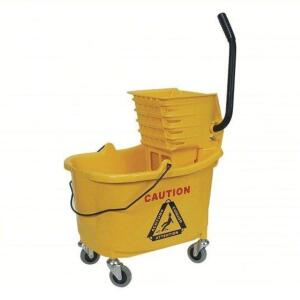 DESCRIPTION: (1) PLASTIC MOP BUCKET BRAND/MODEL: TOUGH GUY/2PYH4 INFORMATION: YELLOW/CAPACITY: 8-3/4 GAL SIZE: 16-17/32"W X 24-1/16"L X 34-3/4"H RETAI