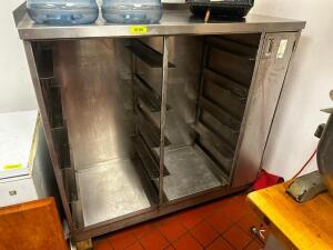 DESCRIPTION 55" ALL STAINLESS GLASS RACK CART. LOCATION KITCHEN QTY 1