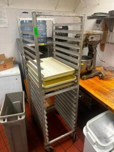 DESCRIPTION TWENTY PAN TRAY RACK ADDITIONAL INFORMATION FRONT LOAD LOCATION KITCHEN QTY 1