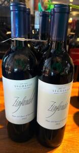 DESCRIPTION (5) BOTTLES OF SFGESIO ZINFANDEL THIS LOT IS: SOLD BY THE PIECE LOCATION ROOM 1 QTY 3