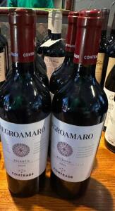 DESCRIPTION (6) BOTTLES OF NEGROAMARO SALENTO 2022 CONTRADE THIS LOT IS: SOLD BY THE PIECE LOCATION ROOM 1 QTY 6