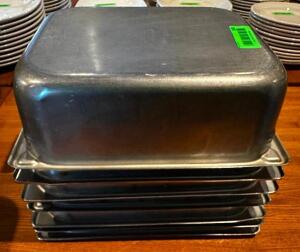 DESCRIPTION (6) HALF SIZE STAINLESS INSERTS. NO LIDS SIZE 6" DEEP THIS LOT IS: SOLD BY THE PIECE LOCATION ROOM 1 QTY 6