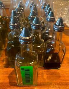 DESCRIPTION (15) OLIVE OIL DECANTERS. THIS LOT IS: SOLD BY THE PIECE LOCATION ROOM 1 QTY 15