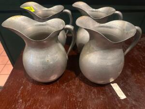 DESCRIPTION (4) METAL 64 OZ WATER PITCHERS THIS LOT IS: SOLD BY THE PIECE LOCATION ROOM 1 QTY 4