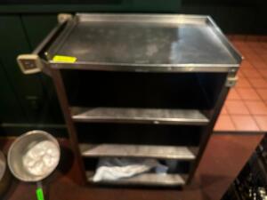 DESCRIPTION FOUR TIER STAINLESS UTILITY CART LOCATION ROOM 1 QTY 1