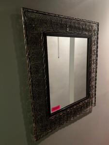 DESCRIPTION FRAMED WALL MIRROR LOCATION BATHROOM QTY 1