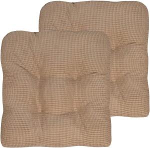 2CT SET OF DELANO MEMORY FOAM SEAT CUSHIONS IN TAUPE