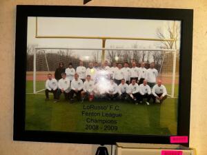 DESCRIPTION LORUSSO'S FENTON LEAGUE CHAMPS PHOTO W/ FRAME LOCATION OFFICE HALL QTY 1