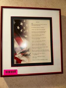 DESCRIPTION JACK BUCK 911 FRAMED POEM LOCATION OFFICE HALL QTY 1