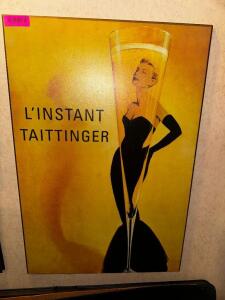 DESCRIPTION L'INSTANT TAITTINGER WALL DECORATION BRAND / MODEL: L'INSTANT TAITTINGER LOCATION OFFICE HALL QTY 1