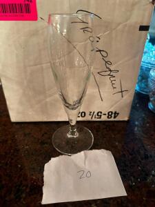 DESCRIPTION (20) CHAMPAGNE FLUTES THIS LOT IS: SOLD BY THE PIECE LOCATION ROOM 3 QTY 20