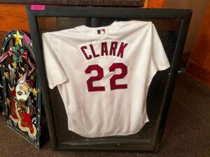 DESCRIPTION WILL CLARK FRAMED JERSEY ADDITIONAL INFORMATION FRAME IS BROKEN LOCATION ROOM 3 QTY 1