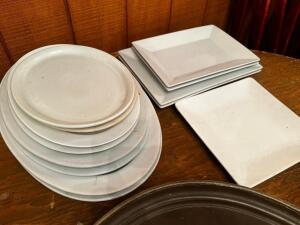 DESCRIPTION (1) LOT OF ASSORTED CHINA PLATTERS AND PLATES. THIS LOT IS: ONE MONEY LOCATION ROOM 3 QTY 1