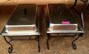 DESCRIPTION (2) FULL SIZE STAINLESS CHAFFER SETS. THIS LOT IS: SOLD BY THE PIECE LOCATION ROOM 3 QTY 2