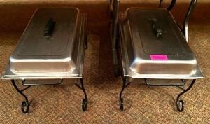 DESCRIPTION (2) FULL SIZE STAINLESS CHAFFER SETS. THIS LOT IS: SOLD BY THE PIECE LOCATION ROOM 3 QTY 2