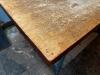 DESCRIPTION: 113" X 27" BUTCHER BLOCK TABLE W/ GALVANIZED BASE. SIZE: 113" X 27" LOCATION: BASEMENT 1 QTY: 1 - 3