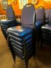 DESCRIPTION: (8) METAL FRAMED BLUE PADDED STACK CHAIRS. LOCATION: ROOM 3 QTY: 8 - 2