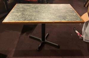 DESCRIPTION: 46" X 30" DINNING TABLE LOCATION: ROOM 3 THIS LOT IS: ONE MONEY QTY: 1