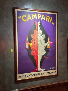 DESCRIPTION: FRAMED WINE POSTER SIZE: 41"X 58" LOCATION: ROOM 3 THIS LOT IS: ONE MONEY QTY: 1