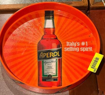 DESCRIPTION: APEROL BEVERAGE TRAY LOCATION: ROOM 3 THIS LOT IS: ONE MONEY QTY: 1