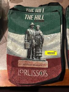 DESCRIPTION: (4) - LORUSSO'S / THE HILL TOTE BAGS LOCATION: ROOM 3 THIS LOT IS: SOLD BY THE PIECE QTY: 4