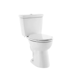 ANTI-MICROBIAL WHITE DUAL FLUSH ELONGATED CHAIR HEIGHT 2PC WATERSENSE TOILET