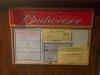 DESCRIPTION: BUDWEISER LICENSE DISPLAY LOCATION: ENTRANCE THIS LOT IS: ONE MONEY QTY: 1 - 2