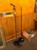 DESCRIPTION: MIC STANDS WITH BEHRINGER MICROPHONE - NOT WORKING LOCATION: BANQUET ROOM THIS LOT IS: ONE MONEY QTY: 1 - 2