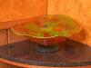 DESCRIPTION: DECORATIVE BLOWN GLASS BOWLS WITH WALL MOUNT SIZE: APPROX. 22" LOCATION: BANQUET ROOM THIS LOT IS: ONE MONEY QTY: 1 - 6