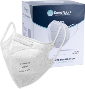 DESCRIPTION: (4) BOXES OF (20) PARTICULATE RESPIRATOR FOLD STYLE BRAND/MODEL: DEMETECH #DT-DX95-XS-WHITE RETAIL$: $39.99 EA QTY: 4