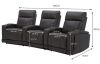 ISSAC LEATHER POWER RECLINING HOME THEATRE SEATING SYSTEM - 3