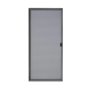 (2) BRONZE STEEL FRAME SLIDING SCREEN DOORS