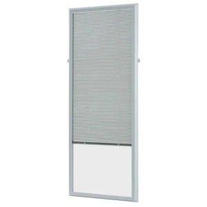 ADD ON BLIND IN CORDLESS WHITE ALUMINUM LIGHT FILTERING FULL-VIEW NARROW MINI BLINDS