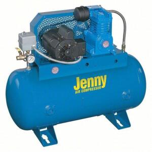 DESCRIPTION: (1) FIRE SPRINKLER AIR COMPRESSOR BRAND/MODEL: JENNY #31LC93 INFORMATION: 1.5 HP, 1 STAGE, HORIZONTAL, 10.9 CFM, 40 PSI SIZE: 30 GAL RETA