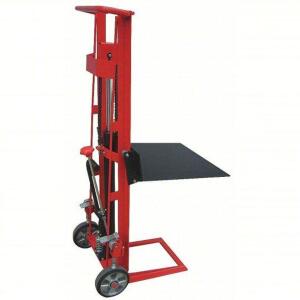 DESCRIPTION: (1) MANUAL PLATFORM LIFT TRUCK BRAND/MODEL: DAYTON #2MPU5 INFORMATION: RED, 750 LB CAPACITY SIZE: 22" X 22" RETAIL$: $1010.87 EA QTY: 1