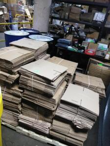 DESCRIPTION: (1) PALLET OF APPROX (750) SMALL SHIPPING BOXESINFORMATION: CARDBOARDQTY: 1