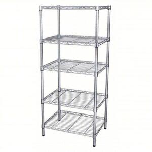 DESCRIPTION: (1) WIRE SHELVING UNIT BRAND/MODEL: PRODUCT NUMBER #32V422 INFORMATION: STAINLESS STEEL, WIRE SHELF, 5 SHELVES, DRY, SILVER SIZE: 60" 18"