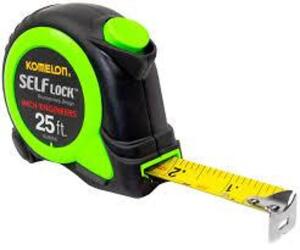 DESCRIPTION: (4) SELF LOCKING TAPE MEASURE BRAND/MODEL: KOMELON #SL2825IE INFORMATION: GREEN SIZE: 25' X 1" RETAIL$: $16.28 EA QTY: 4