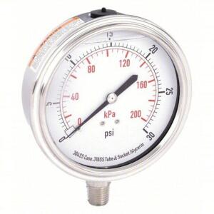 DESCRIPTION: (2) COMMERCIAL PRESSURE GAUGE BRAND/MODEL: PRODUCT NUMBER #4CFJ7 INFORMATION: 0 TO 30 PSI SIZE: 3-1/2" DIAL RETAIL$: $51.73 EA QTY: 2