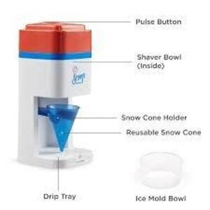 DESCRIPTION: (1) SNOW CONE SHAVED ICE KIT BRAND/MODEL: SCOOP DELIGHTS RETAIL$: $20.00 EA QTY: 1