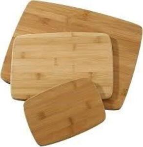 DESCRIPTION: (1) BAMBOO CUTTING BOARDS BRAND/MODEL: FARBERWARE PROFESSIONAL SIZE: 3PC RETAIL$: $50.00 EA QTY: 1