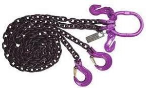 DESCRIPTION: (1) CHAIN SLINGINFORMATION: PURPLESIZE: 2 LEGRETAIL$: $514.98 EAQTY: 1