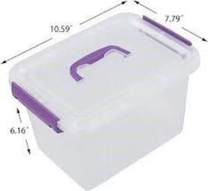 DESCRIPTION: (3) STORAGE TOTES BRAND/MODEL: STERILITE INFORMATION: CLEAR RETAIL$: $25.14 DEA QTY: 3