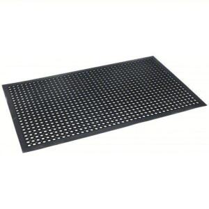 DESCRIPTION: (1) ANTI FATIGUE MAT BRAND/MODEL: CONDOR #30CM51 INFORMATION: BLACK 14X14 SIZE: 3X5 RETAIL$: $73.64 EA QTY: 1