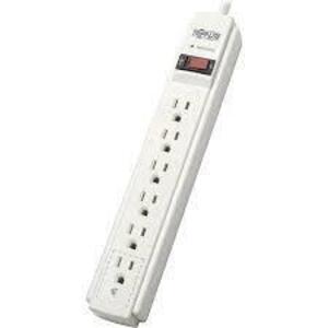 DESCRIPTION: (2) SURGE PROTECTING POWER STRIPS BRAND/MODEL: TRIPPLITE` TLP606 RETAIL$: $52.60 QTY: 2