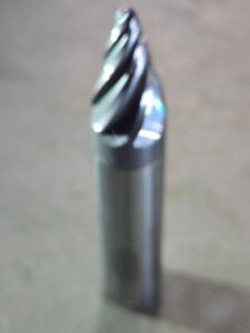 DESCRIPTION: (2) SOLID CARBIDE TAPER FORM BARREL CUTTER END MILLS BRAND/MODEL: ACCUPRO 03328267 SIZE: 15 DEG ANG./SIDE 0.6250" SM END DIA 0.9834 " LOC