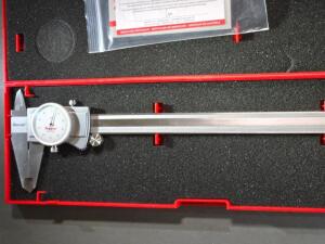 DESCRIPTION: (1) DIAL CALIPER BRAND/MODEL: STARRETT 61466 SIZE: 12" RANGE RETAIL$: $327.87 QTY: 1