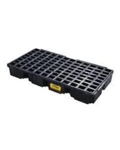 DESCRIPTION: (1) DRUM SPILLAGE CONTAINMENTINFORMATION: BLACK, PLASTICSIZE: 2 - 55 GAL DRUM CAPACITY, APPROX 24" X 48"RETAIL$: $250.00 EAQTY: 1