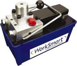 DESCRIPTION: (1) AIR-HYDRAULIC PUMP AND JACK BRAND/MODEL: WORKSMART #PS-MH-HPC1-114 INFORMATION: DOUBLE ACTING CYLINDERS, 91.5 CU IN OIL CAPACITY, 10,